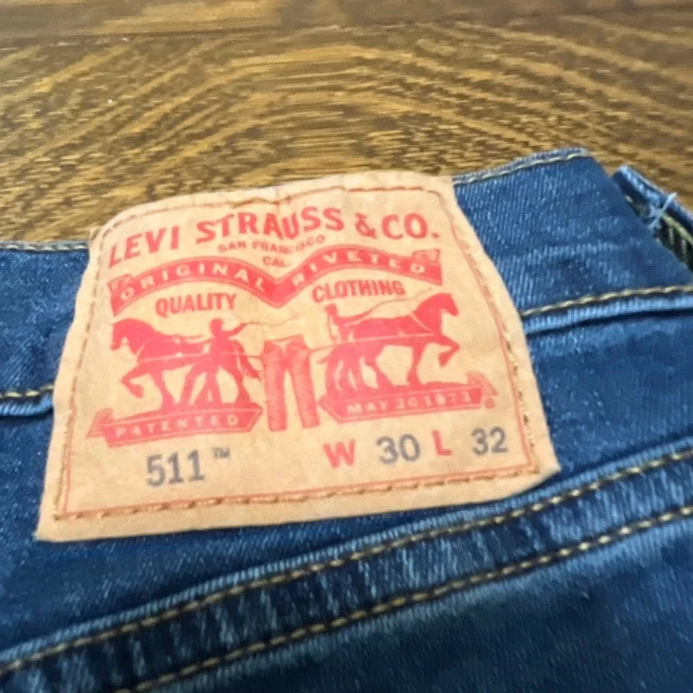 Levi 511 Slim Fit Jeans Mens W30 L32 Blue Medium Wash Denim